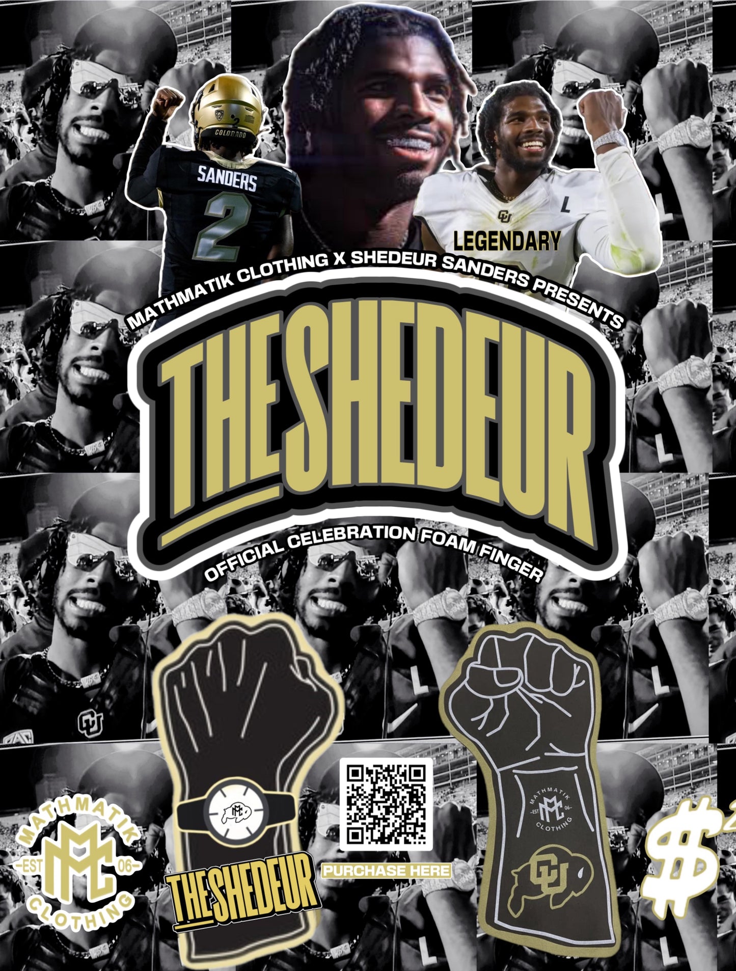 MATHMATIK X SHEDEUR SANDERS #THESHEDEUR CELEBRATION FOAM FINGER!