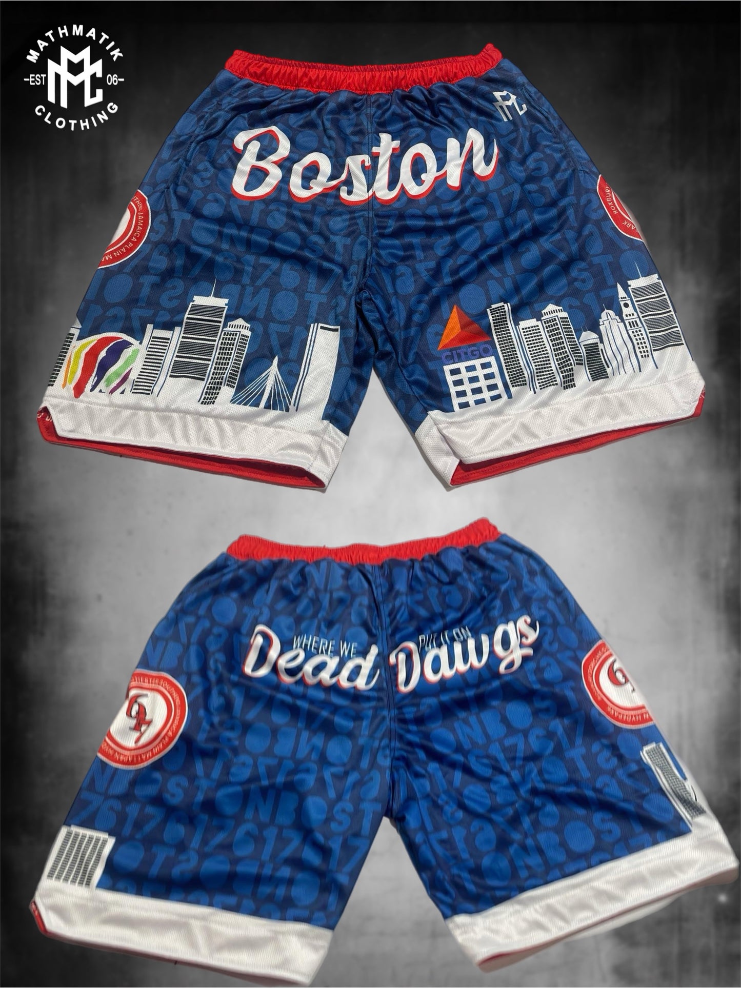 MathMatik #WhereImFrom Neighborhood Basketball Shorts (PRE ORDERS) BOSTON (RDSX)Vol 2